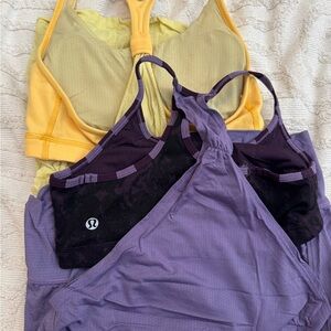 lululemon athletica Purple and Yellow Sports Bras